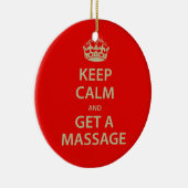 Behalten Sie Ruhe und erhalten Sie eine Massage Keramik Ornament (Rechts)