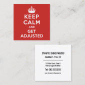 Behalten Sie Ruhe und erhalten Sie justierte Quadratische Visitenkarte (Vorne/Hinten)