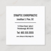 Behalten Sie Ruhe und erhalten Sie justierte Quadratische Visitenkarte (Rückseite)