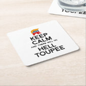 Behalten Sie Ruhe und es gibt HölleToupee Rechteckiger Pappuntersetzer (angewinkelt)