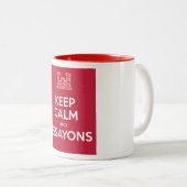 Behalten Sie Ruhe und Essayons Kaffee-Tasse Zweifarbige Tasse (VorderseiteRechts)