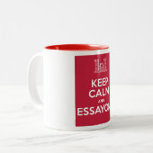 Behalten Sie Ruhe und Essayons Kaffee-Tasse Zweifarbige Tasse (Vorderseite Links)