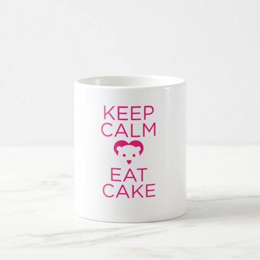 Behalten Sie Ruhe und essen Sie Tasse des (Mittel)