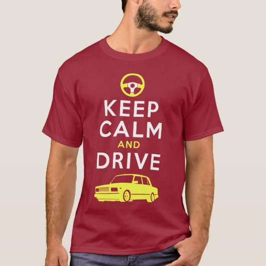 Behalten Sie Ruhe und fahren Sie -2107 - /version4 T-Shirt (Vorderseite)