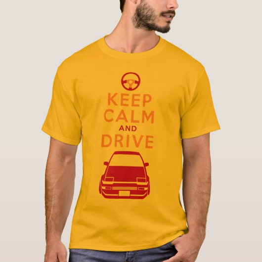 Behalten Sie Ruhe und fahren Sie - AE86- T-Shirt (Vorderseite)