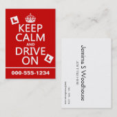 Behalten Sie Ruhe und fahren Sie auf (Anfänger) Visitenkarte (Vorne/Hinten)