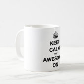 Behalten Sie Ruhe und fantastisch auf Tasse (Vorderseite Links)