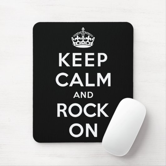 Behalten Sie Ruhe und Felsen an Mousepad (Mit Mouse)