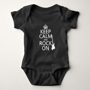 Behalten Sie Ruhe und Felsen auf (Gitarre) Baby Strampler