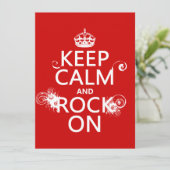 Behalten Sie Ruhe und Felsen auf (irgendeine Einladung (Stehend Vorderseite)