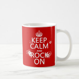 Behalten Sie Ruhe und Felsen auf (irgendeine Kaffeetasse