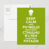 Behalten Sie Ruhe und Fhtagn Postkarte (Vorne/Hinten)