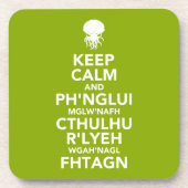 Behalten Sie Ruhe und Fhtagn Untersetzer (Vorderseite)