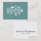 Behalten Sie Ruhe und Fische auf (alle Farben) Visitenkarte (Vorne/Hinten)