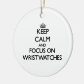 Behalten Sie Ruhe und Fokus auf Armbanduhren Keramik Ornament (Links)