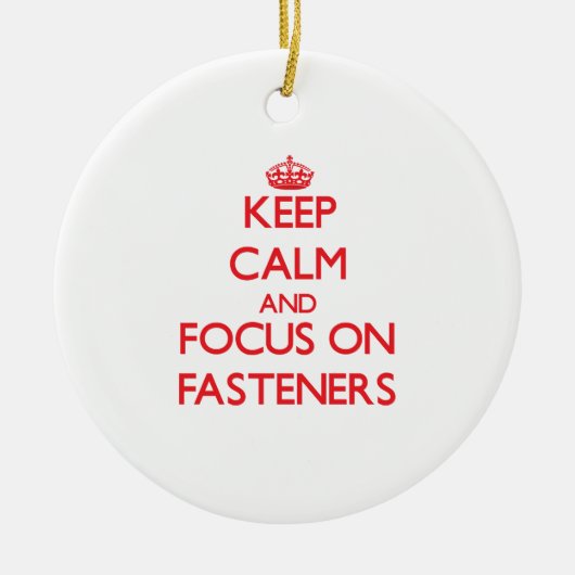 Behalten Sie Ruhe und Fokus auf Befestigern Keramikornament (Vorne)
