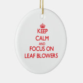 Behalten Sie Ruhe und Fokus auf Blatt-Gebläsen Keramikornament (Rechts)