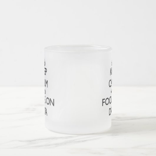 Behalten Sie Ruhe und Fokus auf Daten Mattglastasse (Mittel)
