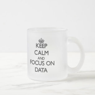 Behalten Sie Ruhe und Fokus auf Daten Mattglastasse