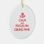Behalten Sie Ruhe und Fokus auf Decken-Fans Keramik Ornament (Rechts)