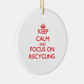 Behalten Sie Ruhe und Fokus auf dem Recyceln Keramikornament (Rechts)