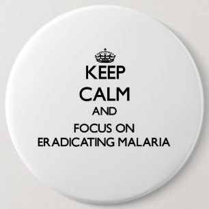 Behalten Sie Ruhe und Fokus auf der Ausrottung von Button