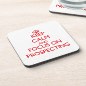 Behalten Sie Ruhe und Fokus auf der Prospektierung Untersetzer (Linke Seite)