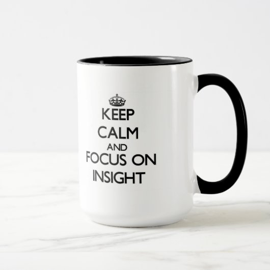 Behalten Sie Ruhe und Fokus auf Einblick Tasse (Rechts)