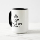Behalten Sie Ruhe und Fokus auf Einblick Tasse (Vorderseite Links)