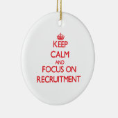 Behalten Sie Ruhe und Fokus auf Einstellung Keramik Ornament (Rechts)