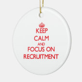 Behalten Sie Ruhe und Fokus auf Einstellung Keramik Ornament (Links)