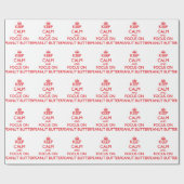 Behalten Sie Ruhe und Fokus auf Erdnussbutter Geschenkpapier (Flach)