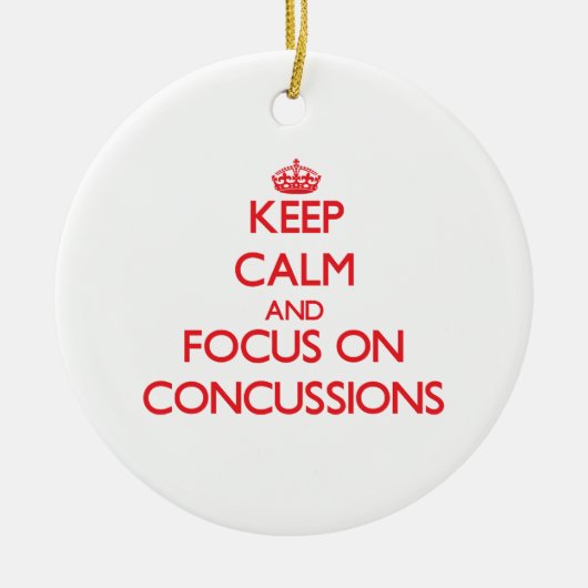 Behalten Sie Ruhe und Fokus auf Erschütterungen Keramik Ornament (Vorne)