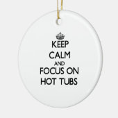 Behalten Sie Ruhe und Fokus auf heißen Wannen Keramikornament (Links)