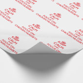 Behalten Sie Ruhe und Fokus auf Huhn-Nuggets Geschenkpapier (Ecke)