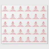 Behalten Sie Ruhe und Fokus auf Huhn-Nuggets Geschenkpapier (Flach)