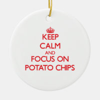 Behalten Sie Ruhe und Fokus auf Kartoffelchips