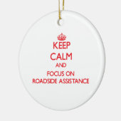 Behalten Sie Ruhe und Fokus auf Keramikornament (Links)