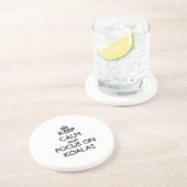 Behalten Sie Ruhe und Fokus auf Koala Sandstein Untersetzer (Seite)