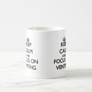 Behalten Sie Ruhe und Fokus auf Lüftung Kaffeetasse