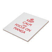 Behalten Sie Ruhe und Fokus auf Manga Fliese (Seite)