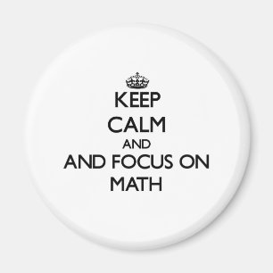 Behalten Sie Ruhe und Fokus auf Mathe Magnet