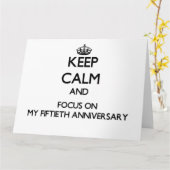 Behalten Sie Ruhe und Fokus auf meinem fünfzigstem Karte (Gelbe Blume)