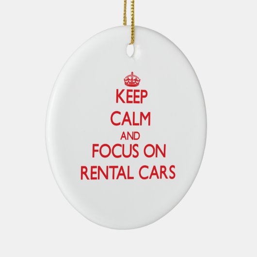Behalten Sie Ruhe und Fokus auf Mietautos Keramik Ornament (Rechts)