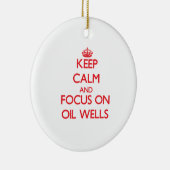 Behalten Sie Ruhe und Fokus auf Ölquellen Keramik Ornament (Rechts)
