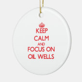 Behalten Sie Ruhe und Fokus auf Ölquellen Keramik Ornament (Links)