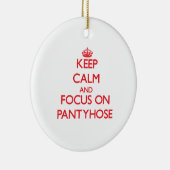 Behalten Sie Ruhe und Fokus auf Pantyhose Keramikornament (Rechts)