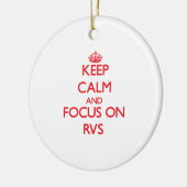 Behalten Sie Ruhe und Fokus auf Rvs Keramikornament (Links)