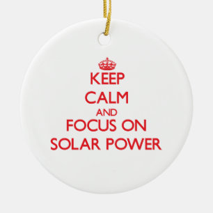 Behalten Sie Ruhe und Fokus auf SolarPower Keramik Ornament