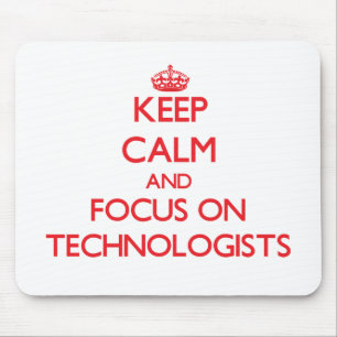 Behalten Sie Ruhe und Fokus auf Technologen Mousepad